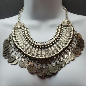 Silver Coined Handmade Necklace